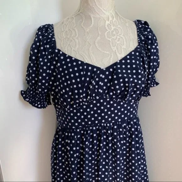 Wild Honey Maxi Maternity Dress in Polka Dot sz M - Picture 4 of 11